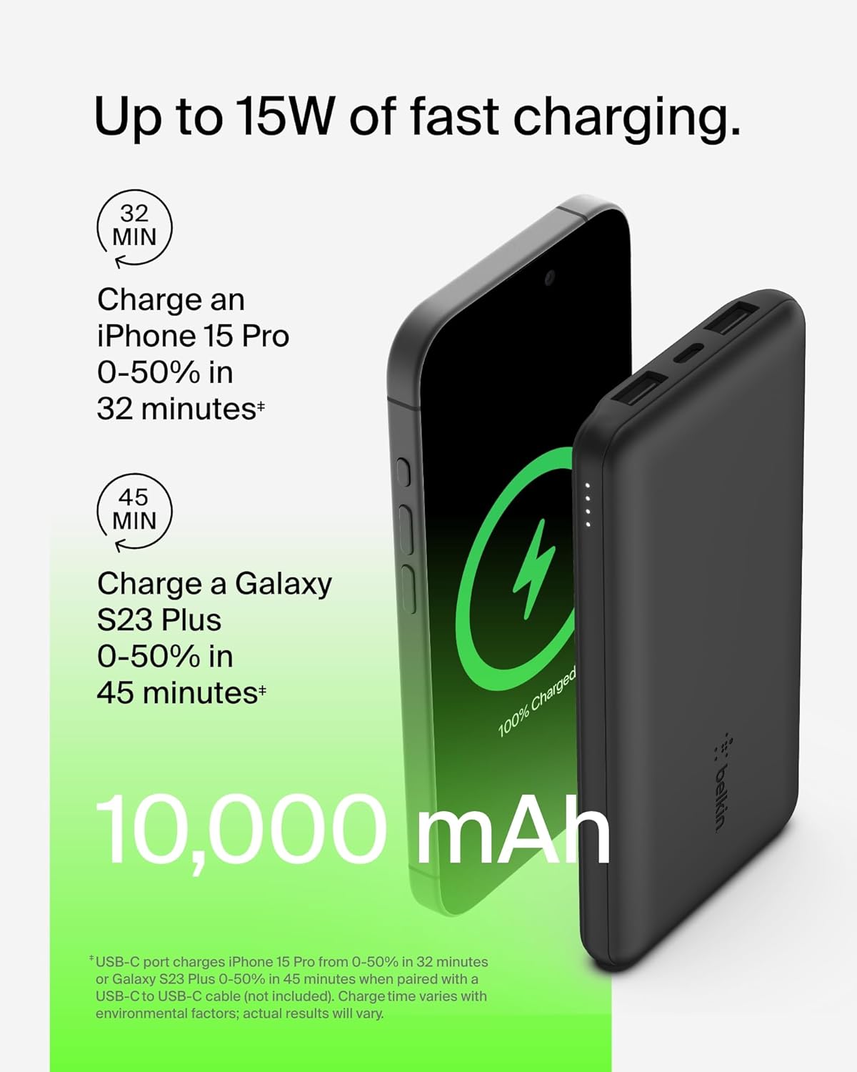 Belkin Portable Charger, 4-in-1 Power Bundle
