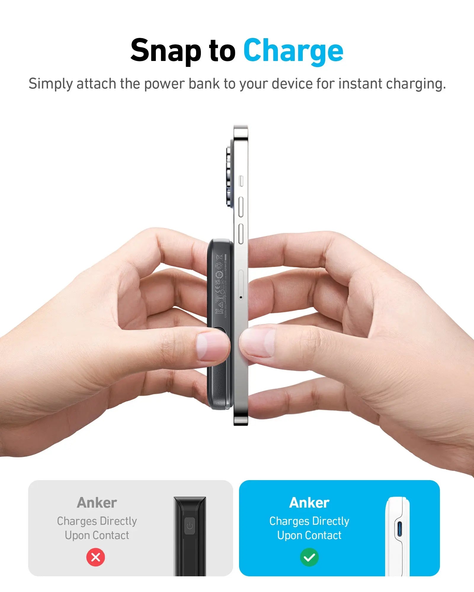 Anker 322 PowerCore MagGo A1618H11-BK بطارية ماج سيف