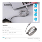 Pawa Levin Magnetic Braided USB-C to USB-C 60W